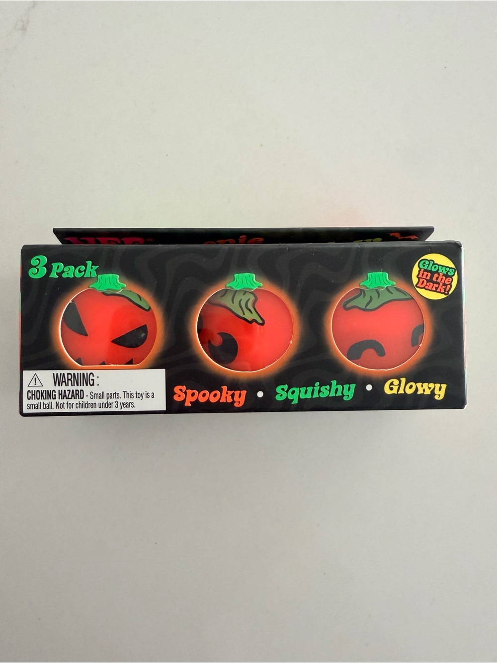 3-Pack NeeDoh Jack O Lantern Pumpkin Squishy Glow Toys - Orange